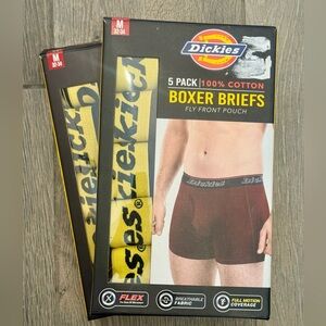 BNIB DICKIES 100% COTTON BOXER BRIEF UNDERWEAR - 5 COUNT PACK x 2